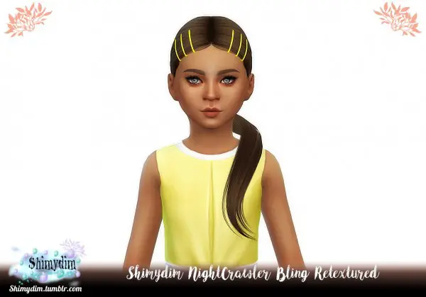 Shimydim: Nightcrawler`s Bling Hair retextured for Sims 4