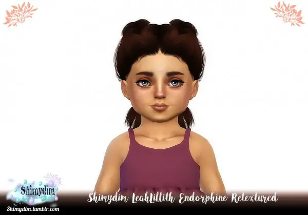 Shimydim: LeahLillith`s Endorphine hair retextured for Sims 4