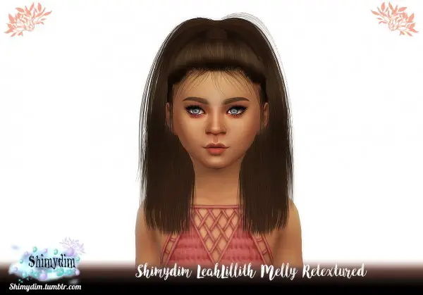 Shimydim: LeahLillith`s Melly Hair Retextured for Sims 4