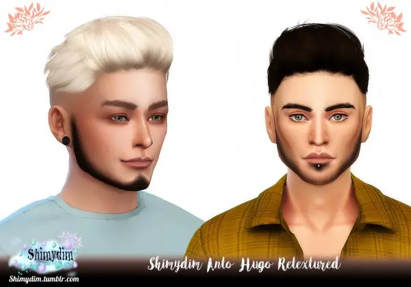 Shimydim: Anto`s Hugo Hair retextured for Sims 4