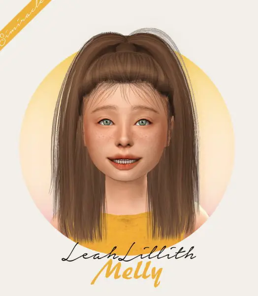 Simiracle: LeahLillith`s Melly hair retextuured   Kids Version for Sims 4