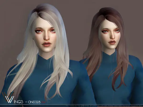 The Sims Resource: WINGS ON0726 hair for Sims 4