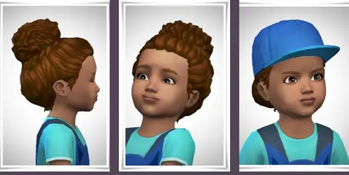 Birksches sims blog: BabyPileUp hair for Sims 4