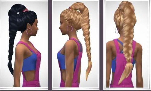 Birksches sims blog: Beach PonyTail hair for Sims 4
