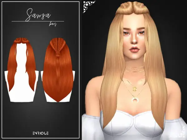 Enrique: Sansa hair for Sims 4