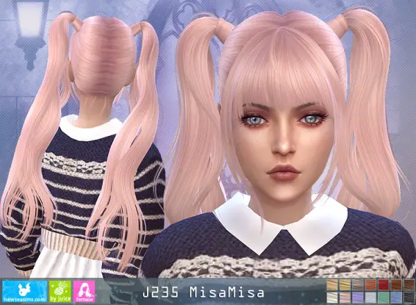NewSea: J235 MisaMisa Hair for Sims 4