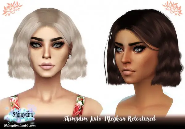 Shimydim: Anto`s Meghan hair retextured for Sims 4