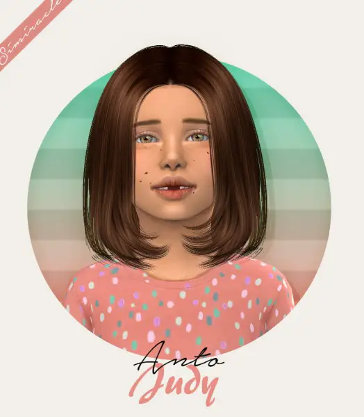 Simiracle: Anto`s Judy hair retextured   Kids Version for Sims 4