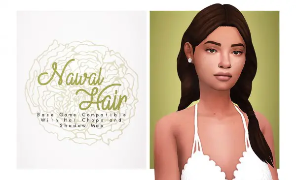 Isjao: Nawal Hair for Sims 4