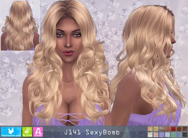 NewSea: J148 Bomb hair for Sims 4