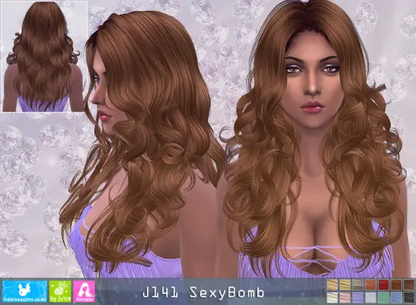 NewSea: J148 Bomb hair for Sims 4