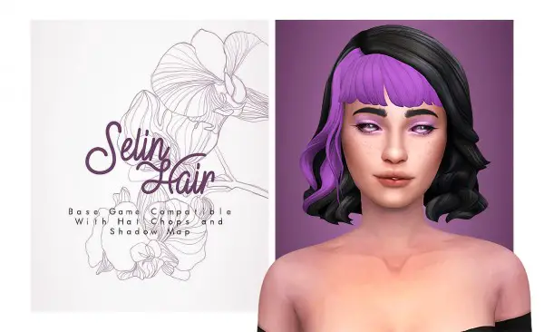 Isjao: Selin Hair for Sims 4