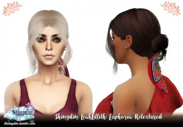 Shimydim: LeahLillith`s Euphoria hair retextured for Sims 4
