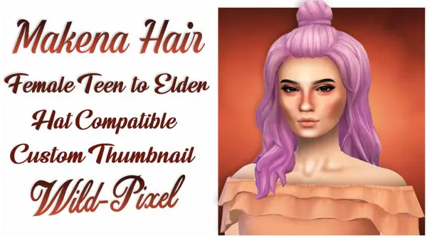 In My Dreams: Mekna Hair for Sims 4