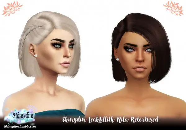 Shimydim: LeahLillith`s Nila Hair Retextured   Kids Versio for Sims 4