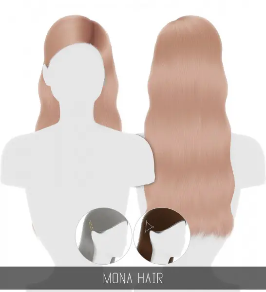 Simpliciaty: Mona Hair for Sims 4