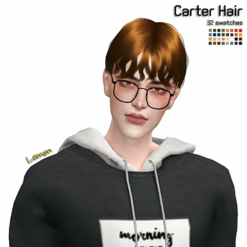 Lemon: Carter Hair for Sims 4