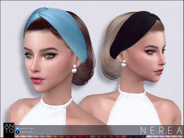 The Sims Resource: Nerea Hair by Anto for Sims 4