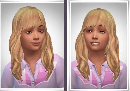 Birksches sims blog: Little Scarlett Bangs Hair for Sims 4
