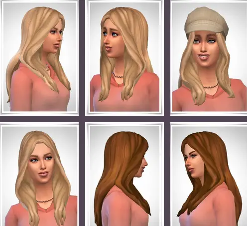 Birksches sims blog: Celina Long Hair for Sims 4