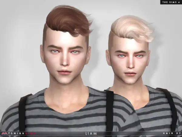 The Sims Resource: Liam Hair 97 by TsminhSims for Sims 4