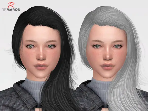 The Sims Resource: Wings OS0723 hair retextured by remaron for Sims 4