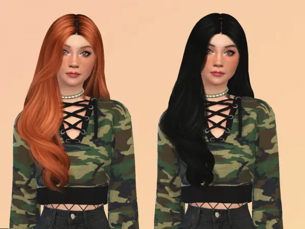 The Sims Resource: Wings OE0208 hair retextured by ncggsimmer for Sims 4