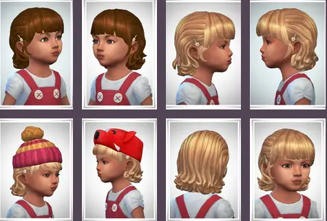 Birksches sims blog: Tiny Mina Curls hair for Sims 4