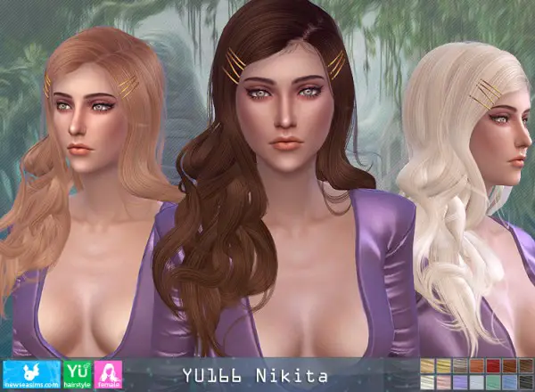 NewSea: YU166 Nikita Hair for Sims 4
