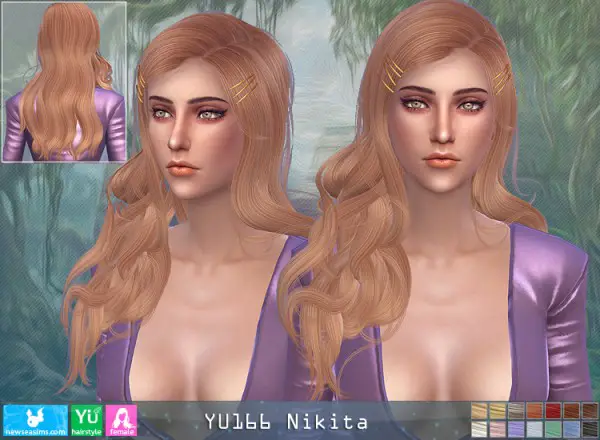 NewSea: YU166 Nikita Hair for Sims 4