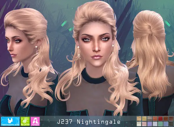 NewSea: J237 Nightingale Hair for Sims 4