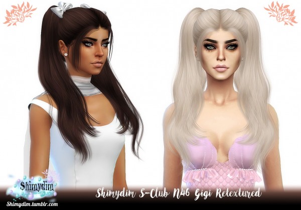 Shimydim: S Club`s N46 Gigi Hair Retexture for Sims 4
