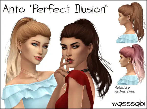 Wasssabi Sims: Anto`s Perfect Illusion retextured for Sims 4