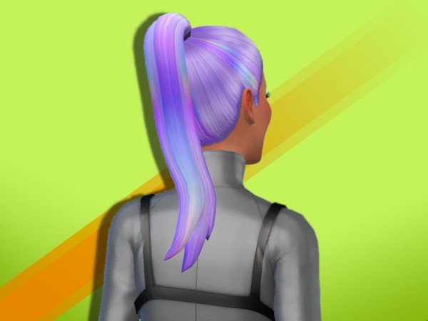 The Sims Resource: Kaceys Ponytail hair retextured by anastasiac21 for Sims 4