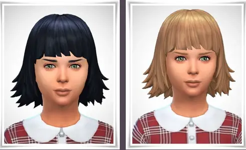 Birksches sims blog: Little Ronja Bob hair for Sims 4