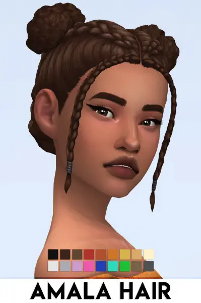 IMVikai: Amala Hair for Sims 4