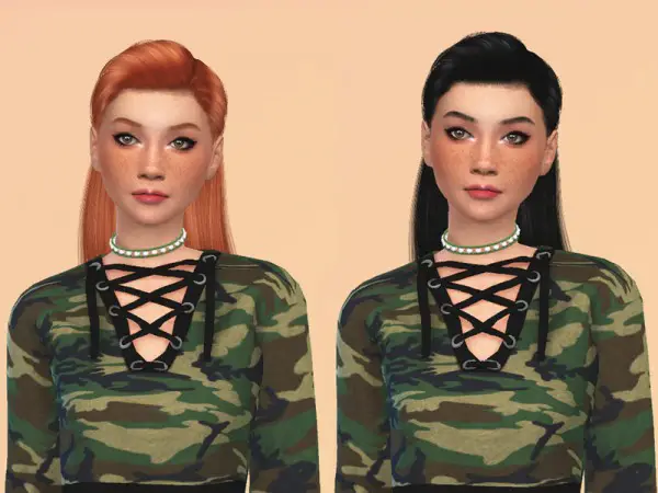 The Sims Resource: Anto`s Erika Hair Retextured by ncggsimmer for Sims 4
