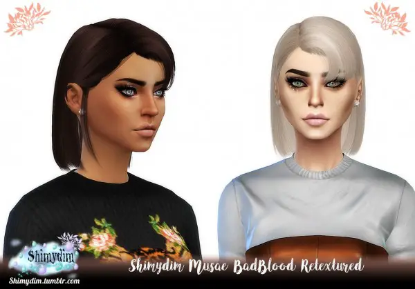 Shimydim: Musae`s Bad Blood Hair Retextured for Sims 4