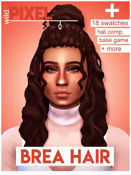 In My Dreams: Brea Hair for Sims 4