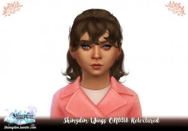 Shimydim: Wings ON0918 hair retextured for Sims 4