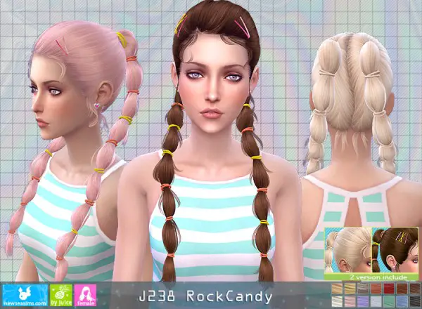 NewSea: J238 Rock Candy Hair for Sims 4