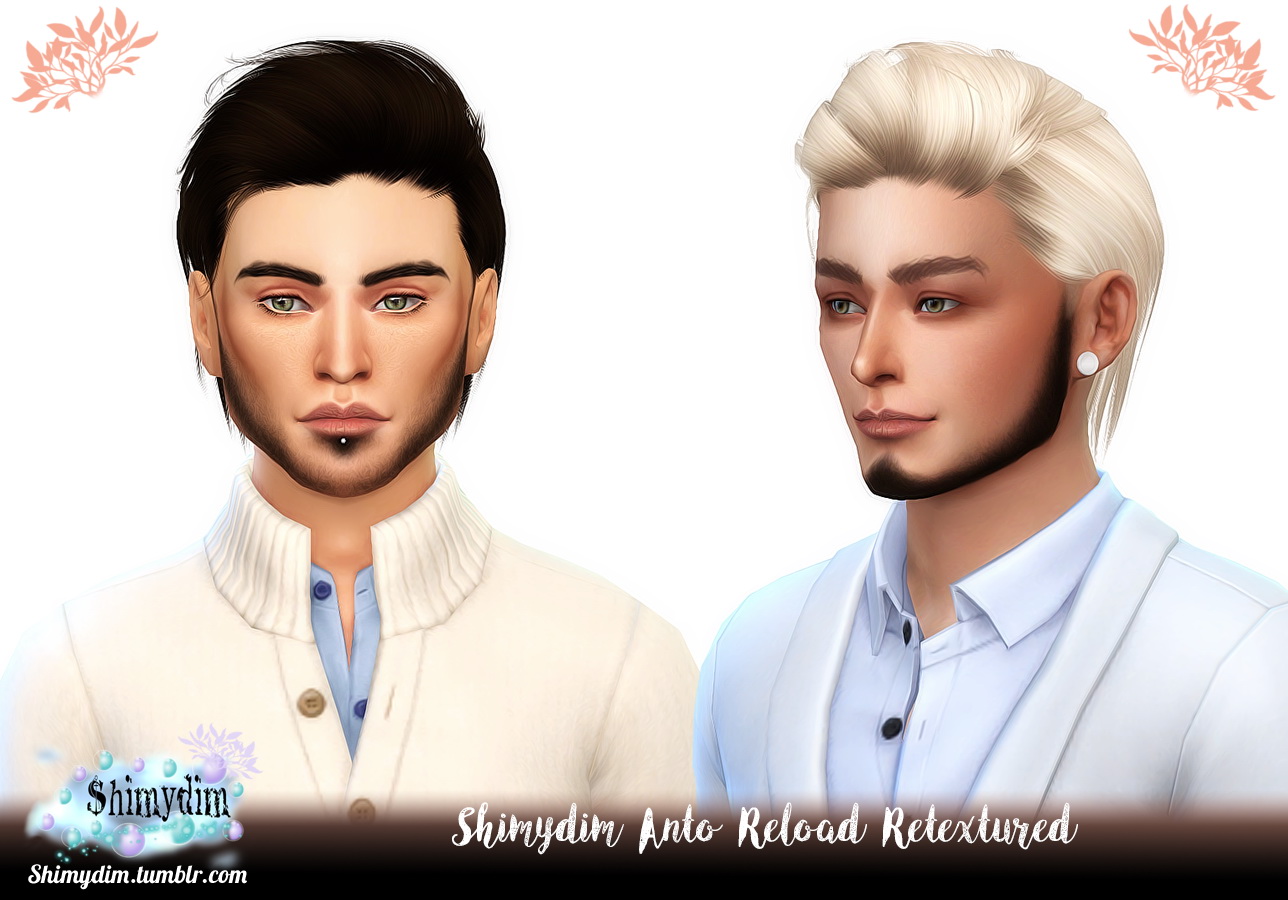 Shimydim: Anto`s Reload Hair Retextured - Sims 4 Hairs