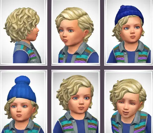 Birksches sims blog: Toddler Magic Curls hair for Sims 4