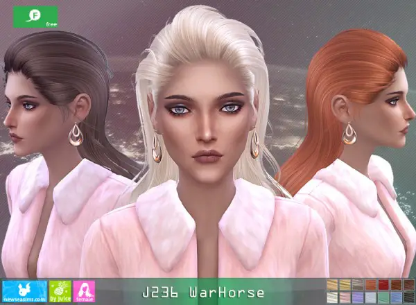 NewSea: J236 WarHorse hair for Sims 4
