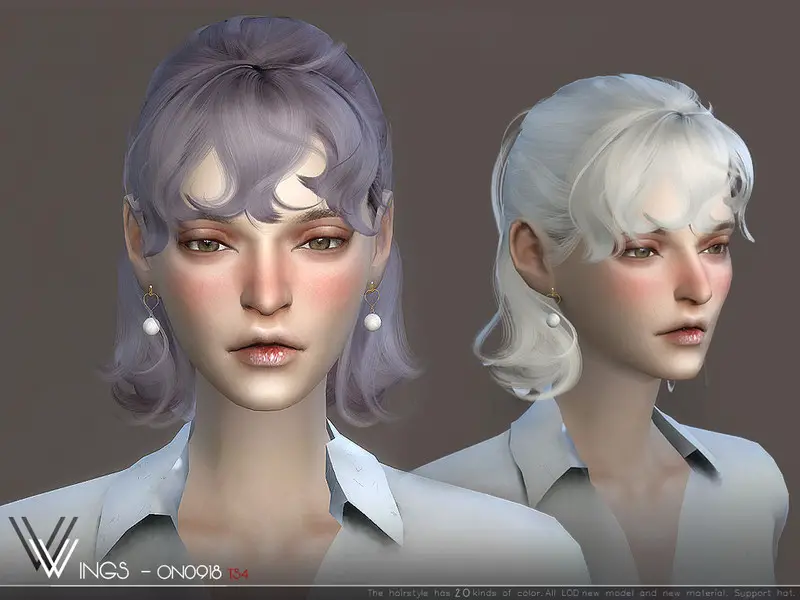 The Sims Resource Wings Oe0111 Hair Sims 4 Hairs 709