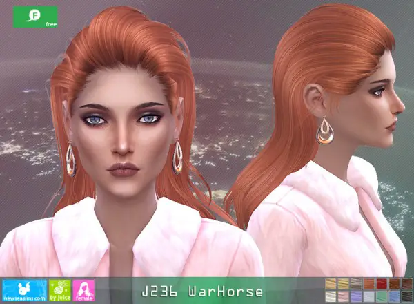 NewSea: J236 WarHorse hair for Sims 4