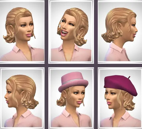 Birksches sims blog: Mina Curls Hair for Sims 4