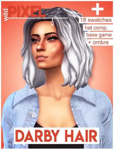 In My Dreams: Darby Hair for Sims 4