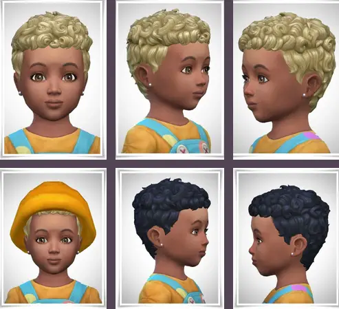 Birksches sims blog: Toddlers Pixie Curls Hair for Sims 4