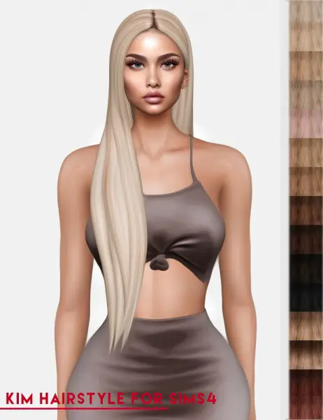 Lluxuriah Sims: Kim Hair for Sims 4